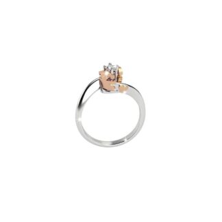 Anello Le Bebè Bimbo e Bimba Oro Bianco con Diamante - I Solitari - LBB223