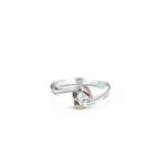 Anello Le Bebè Bimbo e Bimba Oro Bianco con Diamante - I Solitari - LBB223