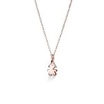 Ciondolo Le Bebè Bimba in Oro Rosa con Diamanti - i Pavé Mini - LBB454