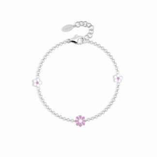 Bracciale Bimba Mabina in Argento e Smalto | Fiori - 533396