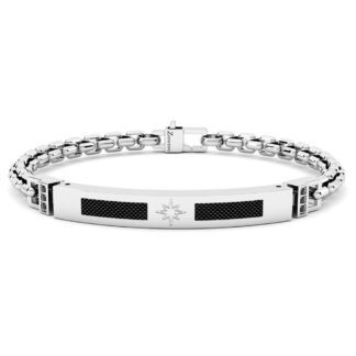 Bracciale Zancan in Acciaio e Fibra di Carbonio - Hiteck - EHB266