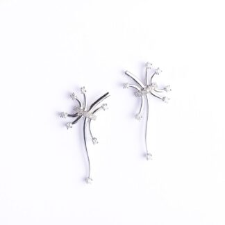 Orecchini Pendenti in Oro Bianco con Diamanti - NVNRS1