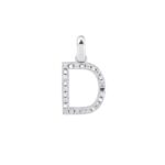 Ciondolo con Iniziale Artlinea in Oro Bianco con Diamanti - Nomi e Iniziali Diamond - PD002-4B