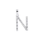 Ciondolo con Iniziale Artlinea in Oro Bianco con Diamanti - Nomi e Iniziali Diamond - PD002-4B