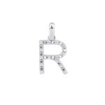 Ciondolo con Iniziale Artlinea in Oro Bianco con Diamanti - Nomi e Iniziali Diamond - PD002-4B