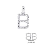 Ciondolo con Iniziale Artlinea in Oro Bianco con Diamanti - Nomi e Iniziali Diamond - PD003-4B