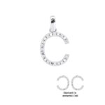 Ciondolo con Iniziale Artlinea in Oro Bianco con Diamanti - Nomi e Iniziali Diamond - PD003-4B