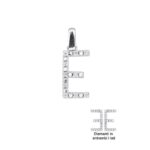 Ciondolo con Iniziale Artlinea in Oro Bianco con Diamanti - Nomi e Iniziali Diamond - PD003-4B
