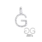 Ciondolo con Iniziale Artlinea in Oro Bianco con Diamanti - Nomi e Iniziali Diamond - PD003-4B