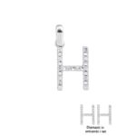 Ciondolo con Iniziale Artlinea in Oro Bianco con Diamanti - Nomi e Iniziali Diamond - PD003-4B