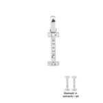 Ciondolo con Iniziale Artlinea in Oro Bianco con Diamanti - Nomi e Iniziali Diamond - PD003-4B