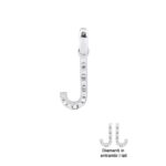 Ciondolo con Iniziale Artlinea in Oro Bianco con Diamanti - Nomi e Iniziali Diamond - PD003-4B