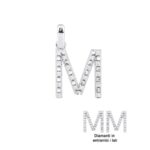Ciondolo con Iniziale Artlinea in Oro Bianco con Diamanti - Nomi e Iniziali Diamond - PD003-4B