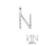 Ciondolo con Iniziale Artlinea in Oro Bianco con Diamanti - Nomi e Iniziali Diamond - PD003-4B