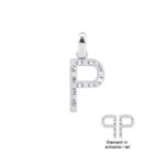 Ciondolo con Iniziale Artlinea in Oro Bianco con Diamanti - Nomi e Iniziali Diamond - PD003-4B