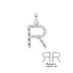 Ciondolo con Iniziale Artlinea in Oro Bianco con Diamanti - Nomi e Iniziali Diamond - PD003-4B