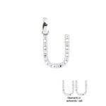 Ciondolo con Iniziale Artlinea in Oro Bianco con Diamanti - Nomi e Iniziali Diamond - PD003-4B