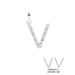 Ciondolo con Iniziale Artlinea in Oro Bianco con Diamanti - Nomi e Iniziali Diamond - PD003-4B