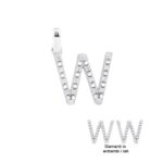 Ciondolo con Iniziale Artlinea in Oro Bianco con Diamanti - Nomi e Iniziali Diamond - PD003-4B