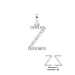 Ciondolo con Iniziale Artlinea in Oro Bianco con Diamanti - Nomi e Iniziali Diamond - PD003-4B