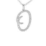Collana con Iniziale Artlinea in Argento con Zirconi - Nomi ed Iniziali Silver - ZCS7/IN-LB