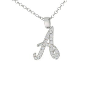 Collana con Iniziale Artlinea in Argento con Zirconi - Nomi ed Iniziali Silver - ZCS8/IN-LB
