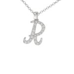 Collana con Iniziale Artlinea in Argento con Zirconi - Nomi ed Iniziali Silver - ZCS8/IN-LB
