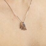 Collana con Pendente in Oro Bianco con Diamanti - 037