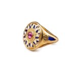 Anello Isola Bella in Argento e Smalti Rosone - Loving Sicily - 20001002