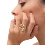Anello Isola Bella in Argento e Smalti Rosone - Loving Sicily - 20001002