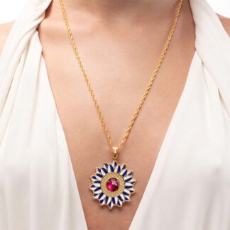 Collana Isola Bella in Argento e Smalti | Rosone - Loving Sicily - 20001004