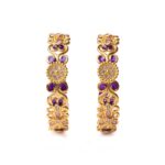 Orecchini Isola Bella in Argento e Smalti Viola Grande - 20001159