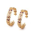 Orecchini Isola Bella in Argento e Smalti Viola Grande - 20001159