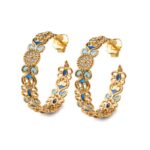 Orecchini Isola Bella in Argento e Smalti Azzurro Grande - 20001114