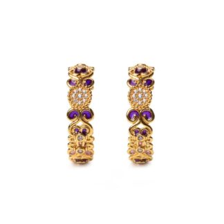 Orecchini Isola Bella in Argento e Smalti Viola Piccolo - 20001115