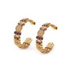 Orecchini Isola Bella in Argento e Smalti Viola Piccolo - 20001115