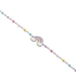Bracciale Bimba Mabina in Argento e Smalto Arcobaleno - 533481