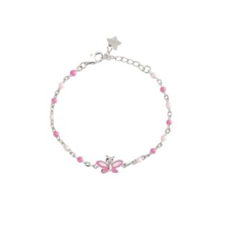 Bracciale Bimba Mabina in Argento e Smalto Farfalla - 533483