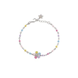 Bracciale Bimba Mabina in Argento e Smalto Fiore - 533488