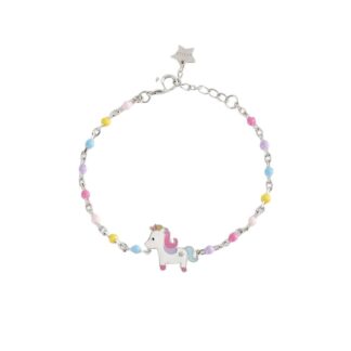 Bracciale Bimba Mabina in Argento e Smalto Unicorno - 533491