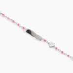 Bracciale Neonata Mabina in Argento e Smalto | Targhetta - 533497
