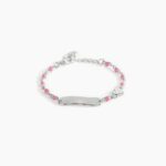 Bracciale Neonata Mabina in Argento e Smalto | Targhetta - 533497