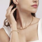 Bracciale Mabina in Argento con Zirconi e Maglia Ovale - 533501
