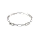 Bracciale Mabina in Argento con Zirconi e Maglia Ovale - 533502