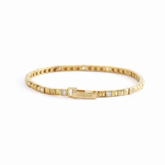 Bracciale Tennis Mabina in Argento con Zirconi e Borchie - 533505