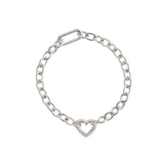 Bracciale Mabina in Argento con Cuore e Zirconi - 533506