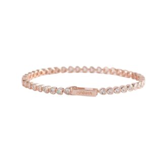 Bracciale Tennis Cuore Mabina in Argento con Zirconi - 533511