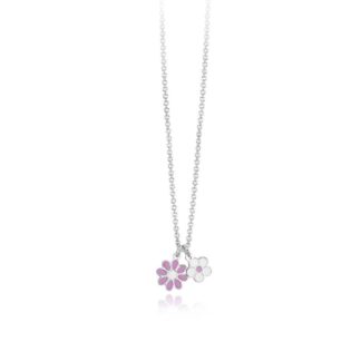 Collana Bimba Mabina in Argento e Smalto | Fiori - 553364