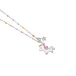 Collana Bimba Mabina in Argento e Smalto Unicorno - 553415