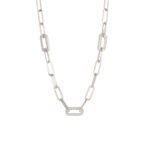 Collana Mabina in Argento con Zirconi e Maglia Ovale - 553425